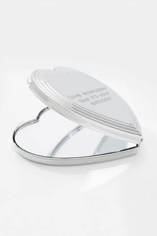Picture of Kittenish Engraved Heart Compact Mirror