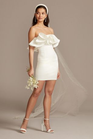 white mini strapless dress