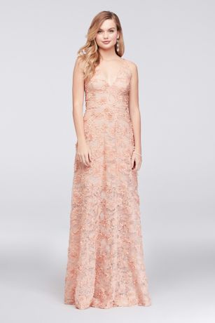 blush floral gown