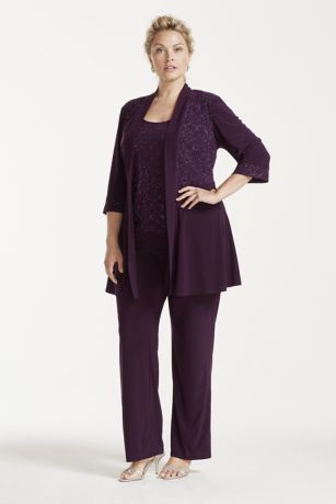 r & m richards plus size pant suits