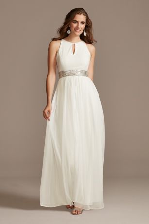 david's bridal white formal dresses