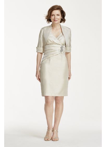 Short Sheath Jacket Cocktail and Party Dress - Cachet