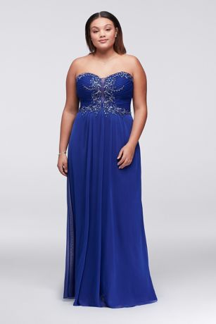 david's bridal royal blue dresses