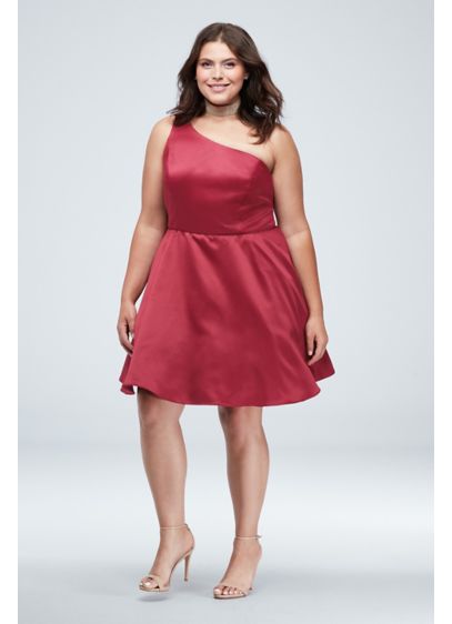 Short Ballgown One Shoulder Cocktail and Party Dress - City Triangles