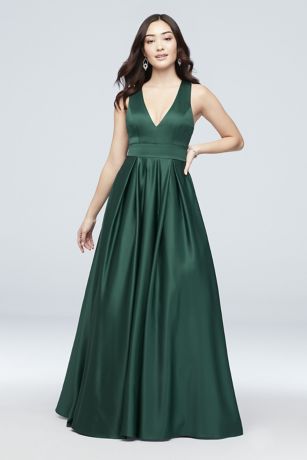 satin halter gown