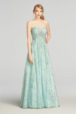 glitter tulle gown