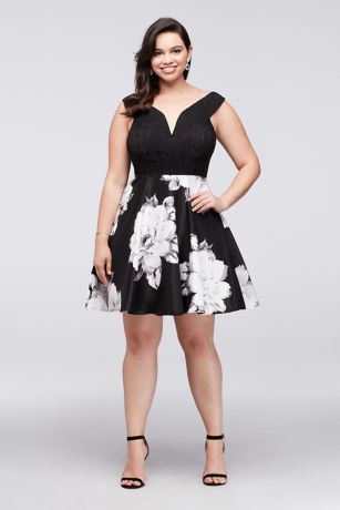 fit flare plus size dress