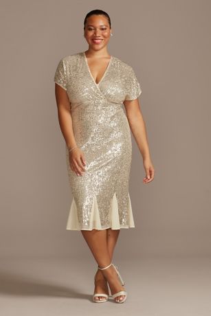 sequin jersey dress plus size