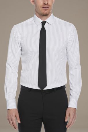 Picture of Mens Slim Fit Stretch Stripe Dress Shirt