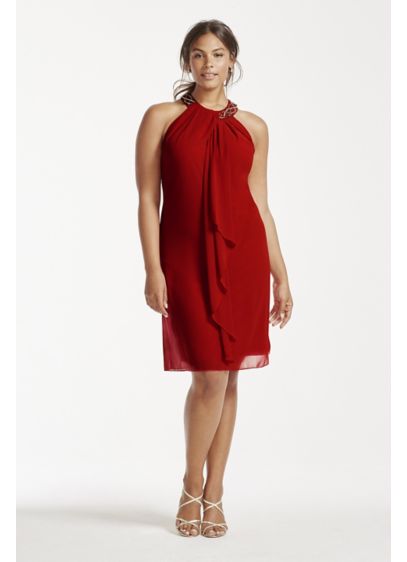 Short A-Line Halter Cocktail and Party Dress - Ignite