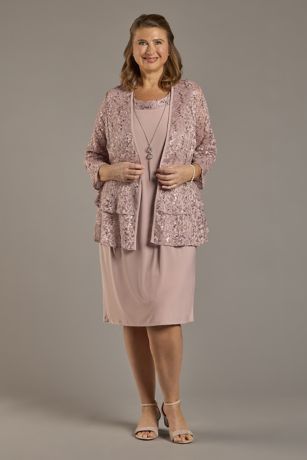 Picture of Glitter Jacket Dress with Necklace