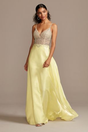 david's bridal yellow dress