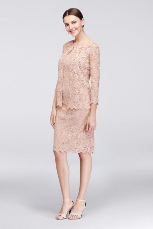 lace dress and jacket