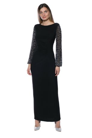 Picture of Long Sleeve Boatneck Sheath Dress