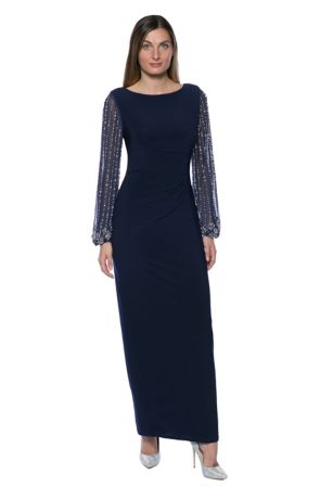 Picture of Long Sleeve Boatneck Sheath Dress