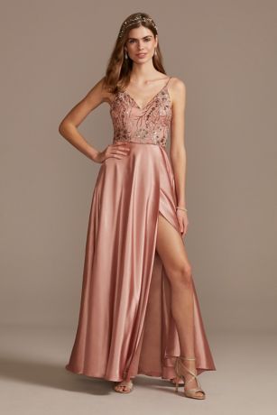 sequin satin dress