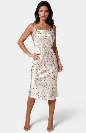 Picture of Print Satin Slip Midi Dress