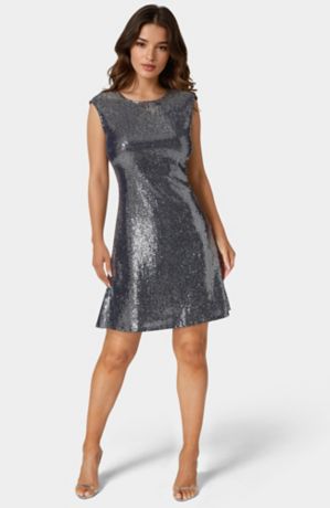 Picture of Cap Sleeve A-Line Disco Dot Dress