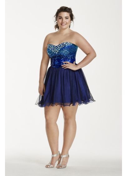 Short Ballgown Strapless Cocktail and Party Dress - Masquerade