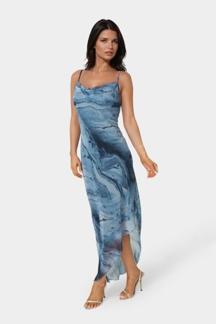 Picture of Printed Chiffon Cowl Maxi Dress