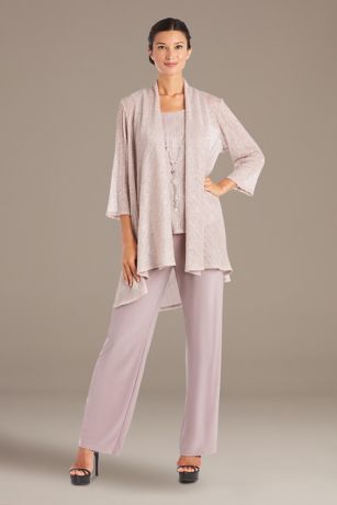 Picture of Metallic Crinkle Three-Piece Pantsuit