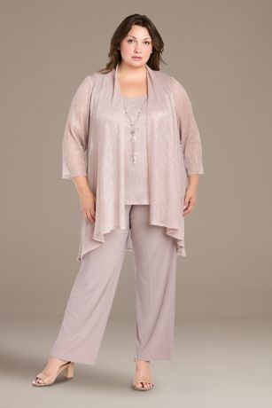 Picture of Metallic Crinkle Three-Piece Pantsuit