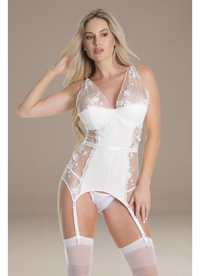 Coquette Lace Demi Cup Bustier - Wedding Accessories