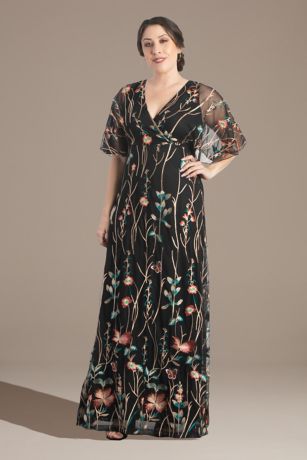 Picture of Embroidered Elegance Floral Evening Gown