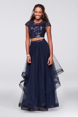 two piece tulle skirt and top