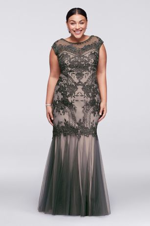 cachet plus size evening dresses