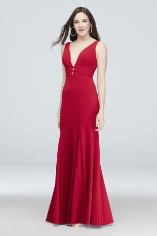 neoprene bridesmaid dress