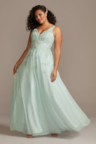 xscape plus size gown