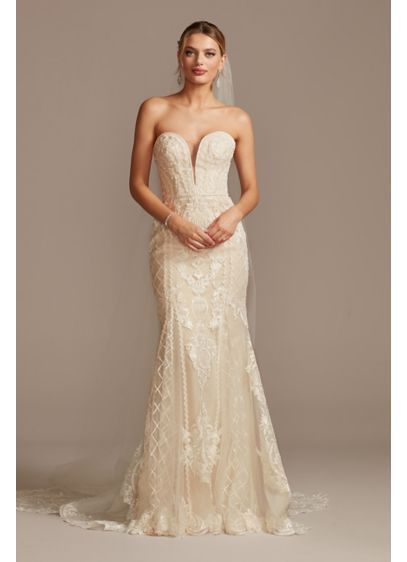 Ivory lace wedding dress Bride dress Bridesmaids dresses Lace mermaid wedding reception dress Reception dresses for wedding
