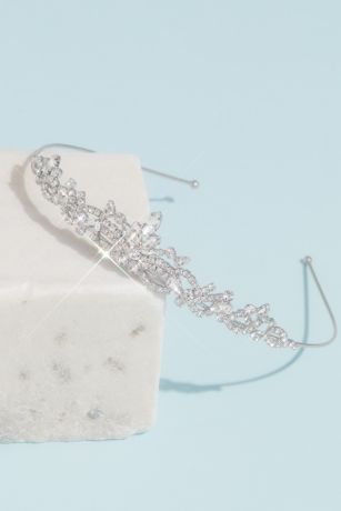 Picture of Marquise Crystal Accented Flower Girl Tiara