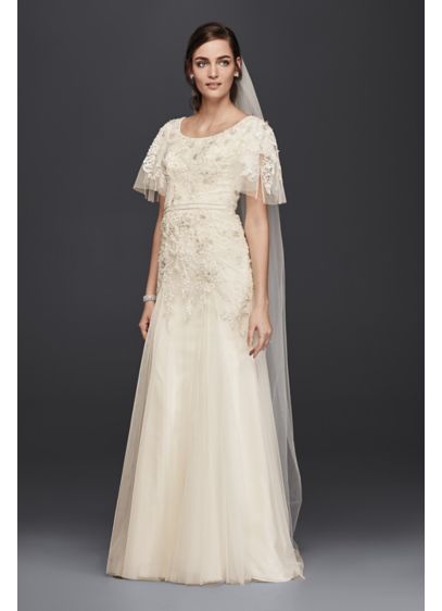 Melissa Sweet Petite A-Line Modest Wedding Dress | David's Bridal