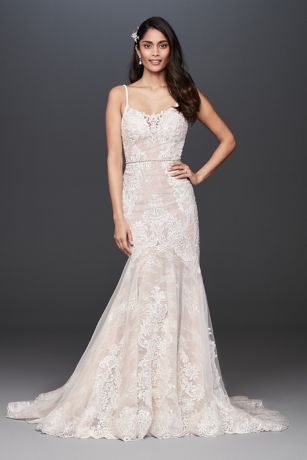 embellished lace wedding dress