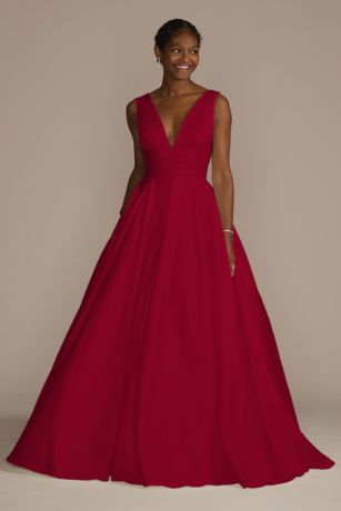 petite long ball gowns