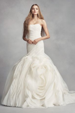 white by vera wang textured organza wedding dress