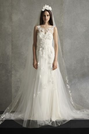 white by vera wang cap sleeve petite wedding dress