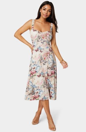 Picture of Sweetheart Fit and Flare Tank Midi Dress
