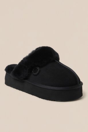 Picture of Melton Genuine Shearling Platform Scuffs