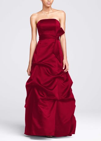 Strapless Satin Ballgown with Pick-up 