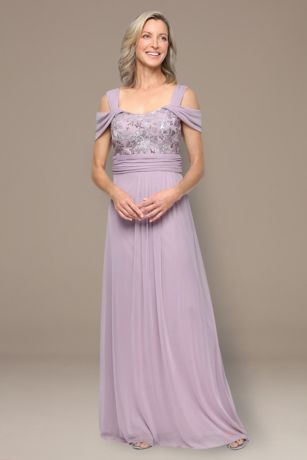 Picture of Cold Shoulder Empire Dress with Gathered Waist