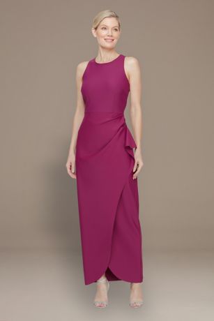Picture of Sleeveless Stretch Jersey Dress with Cascade Skirt