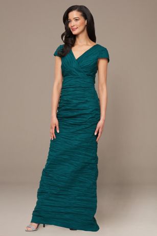 Petite Empire Waist Lace Dress with Cascade | David's Bridal