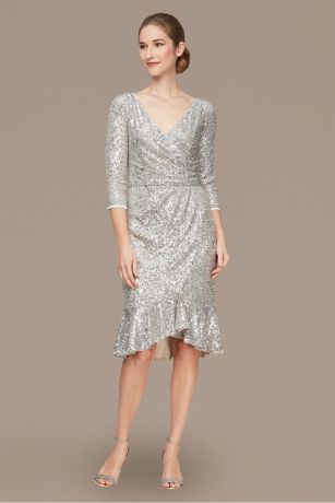 short sequin wedding dress