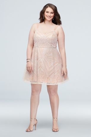 david's bridal cocktail dresses plus size