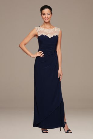 Picture of Sleeveless Lace High Neck A-Line Dress
