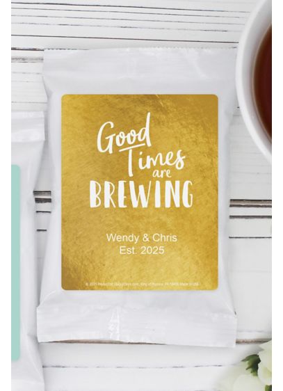Personalized Coffee Favors with Catchy Sayings - Warm up your guests with this thoughtful favor.