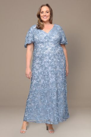 Picture of Soutache Empire Waist Dress with Surplice Neckline